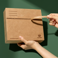 Emballage logistique en carton ondulé, boîtes d'emballage en papier kraft auto-adhésives pour expédition et livraison, emballage avec bande détachable