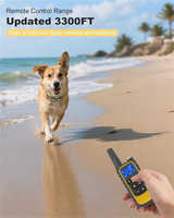 800m Elektrisches Hundetrainingshalsband mit 20 Stufen Schock-Vibration Wasserdichtes Ferngesteuertes Aufladbares Hundetrainingshalsband