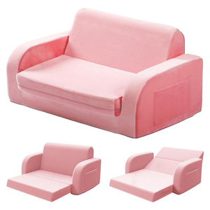 Children's Sofa Chair Foldable Sponge <b>Seat</b> For Kids Reading <b>Corner</b> Comfortable Stool Pink - Product Image 1