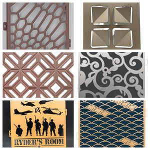 Panneau mural en aluminium perforé découpé au laser, design moderne personnalisé en gros, façade décorative sculptée pour hôtel, villa, centre commercial - Product Image 6