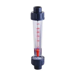 100-1000L/H Rotameter PVC Plastic Tube Water Liquid Flow Meter For DN15 1/2" Tube