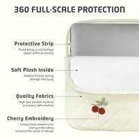 Housse pour ordinateur portable rembourrée et douce de 13-14 pouces, 16 pouces, pour MacBook Air/Pro, motif fleur de cerisier, sac pour ordinateur portable matelassé pour femmes