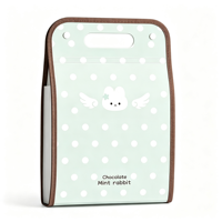 Bolsa Vertical Tipo Acordeón con Diseño de Puntos, Elegante y Delgada, Material PP, Hecha en China; Almacenamiento Portátil para Archivos de Tareas Escolares