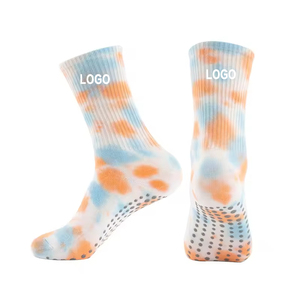 Chaussettes de <span class=keywords><strong>Pilates</strong></span> personnalisées pour femmes, multicolores, antidérapantes, confortables, chaussettes de yoga sport tie-dye - Product Image 1