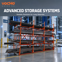 Étagère cantilever extensible à commande manuelle YOCHU, robuste, pour le stockage en entrepôt en acier