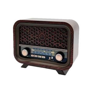 Radio portable vintage en bois durable, style usine, avec lecteur de cartes BT TF, radio AM FM SW, rechargeable, batterie intégrée - Product Image 1