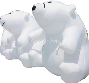 Rắn màu đáng yêu <span class=keywords><strong>Inflatable</strong></span> Gấu bắc cực cho bên trang trí miễn phí vận chuyển PVC mô hình linh vật bơm hơi khổng lồ tương tự như khủng long - Product Image 1