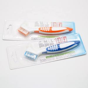 Cabezal de cerdas dobles para limpieza de dentaduras, cepillos de dientes ergonómicos portátiles de múltiples capas para el cuidado de la dentadura - Product Image 6