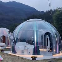 Dôme de restaurant Starshine-Dôme glamping en polycarbonate transparent, tente de salle à manger de luxe en plein air