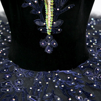 T0309 Robes pour filles noires de haute qualité Jupe bouffante de décoration en strass Tutu Costumes de danse pour filles adultes Robe pour femmes