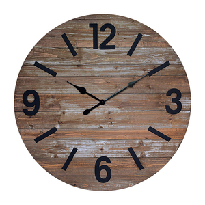 Rustic Frameless <strong>Extra</strong> <strong>Large</strong> 32 Inch Country Style Wooden <strong>Wall</strong> <strong>Clock</strong> for Farmhouse - Product Image 6