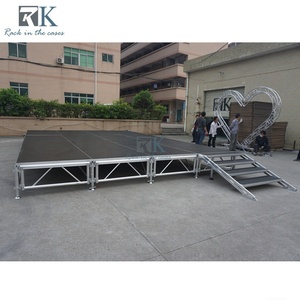 Plataforma Ajustable Antideslizante para Discursos, Instalación Rápida, Aluminio y Madera Contrachapada, 750 kg/m² - Product Image 4
