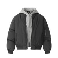 Veste bomber de baseball décontractée pour homme, style streetwear, épaisse, style américain, à capuche, en coton, motif cœur, hauts décontractés