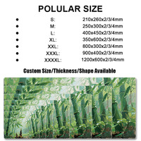 Grand tapis de souris vert bambou XXL personnalisé tapis de bureau XXL en caoutchouc naturel sublimation transfert de chaleur imprimé tapis de souris de jeu jeu