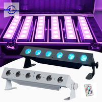 Projecteur de scène professionnel pour DJ 6x18W RGBWA UV LED, à piles, avec DMX sans fil et télécommande Wi-Fi