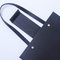 Boîte pliante rigide magnétique bleu marine personnalisée avec poignée en ruban, impression couleur intégrale, emballage pour aligneurs transparents