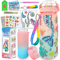Kit de bouteille d'eau à décorer soi-même avec strass pour enfants, artisanat créatif, jouet pour enfants, cadeau d'anniversaire
