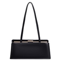 Sac fourre-tout d'épaule de luxe léger à texture vintage, sac selle de niche à porter sous le bras, avec une seule bandoulière