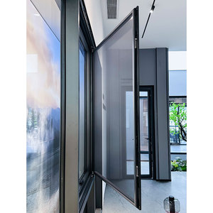 Hiện đại nhiệt phá vỡ Hợp kim nhôm cửa sổ trang trí grills <span class=keywords><strong>transom</strong></span> Thiết kế kính cường lực cho phòng ngủ phòng tắm khách sạn - Product Image 6