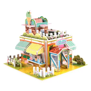 Летний магазин мороженого DIY Модель игровой домик головоломка 3D развивающая детская игрушка модель