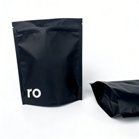 Sachets personnalisés imprimés, pochettes verticales mates noires avec fermeture éclair, sacs Mylar givrés refermables, emballage réutilisable