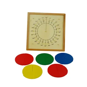 MA012(NX) Montessori Anak-anak Kayu Pendidikan Anak Mainan Circular Fractionator
