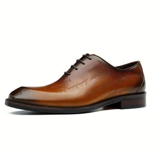 Chaussures Oxford pour hommes de haute qualité, en cuir formel, décontractées, de bureau, luxueuses, respirantes, légères, antidérapantes, pour l'automne - Product Image 6