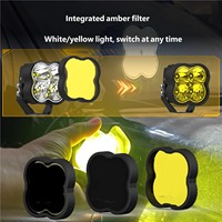 Barra de Luces LED de 4 Ojos para Techo, IP67 Impermeable, Modular, Lámpara Auxiliar para Portaequipajes, para Wrangler, Bronco, Tank300, Todoterreno, SUV