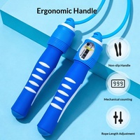 Corde à sauter en PVC massif de 5 mm avec poignée en caoutchouc épaisse, compteur de vitesse intégré, équipement de fitness d'intérieur – Approvisionnement direct usine