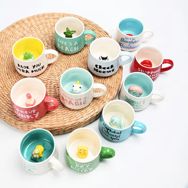 New3DAnimal-shaped kupa hindistan cevizi kulesi kahve fincanı karikatür sevimli seramik su bardağı çok tarzı hayvan kupa özelleştirilmiş