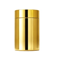 Bouteilles en plastique pharmaceutiques dorées et argentées UV de 120 ml, 150 ml, 190 ml, pots en PET plaqués or, stockage hermétique avec couvercle à vis