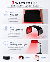 Lampe de Thérapie par Lumière Rouge en Gros pour Usine, Support de Lampe Infrarouge 660nm/850nm pour Soulagement de la Douleur, 168 LED, Minuteur 30 Minutes pour Visage, Corps, Usage Domestique