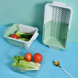 En gros WHY334 Égouttoir télescopique 2 en 1 pour égoutter les légumes et l'eau, panier d'extension pour étagère de cuisine - Product Image 3