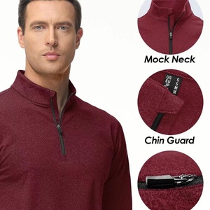 Sweat-shirt à demi-zip pour homme de qualité supérieure, manches longues, en molleton de coton, séchage rapide, imprimé personnalisé 1/4, style golf. - Product Image 5