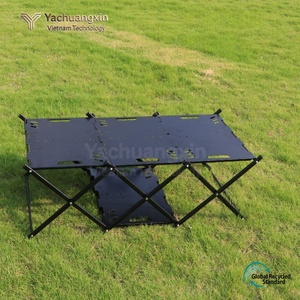 Outdoor Camping Folding Storage Rack Metal Multi Tier <b>Portable</b> Tactical <b>Table</b> for Outdoor Use - Product Image 6