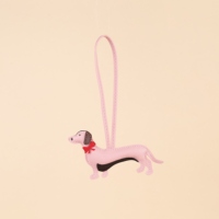Porte-clés Chien Teckel en PU, Cuir Cousu Exquis, pour Grossistes et Boutiques, Ornement de Sac à Main, Pendentif de Sac à Dos