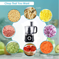 Hachoir à légumes avec bol, ustensile de cuisine, mixeur pour Shakes, grattoir, 600W