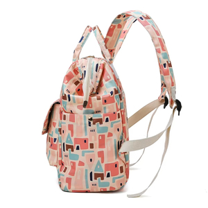 Zaino <span class=keywords><strong>per</strong></span> Pannolini Portatile in Poliestere con Stampa Floreale e Cartoni Animati <span class=keywords><strong>per</strong></span> <span class=keywords><strong>Neonati</strong></span>, Essenziali <span class=keywords><strong>per</strong></span> Mamme, Vendita all'Ingrosso dalla Cina - Product Image 4