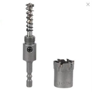 Sierra perforadora Hendry de 23 mm con punta de carburo para perforar hormigón y paredes de ladrillo con puntero integral - Product Image 1