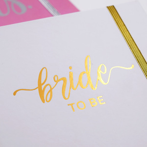 LABON Custom A5/a6 quaderno con copertina rigida per matrimonio in carta di alta qualità Bride To Me Logo stampato con elastico - Product Image 3