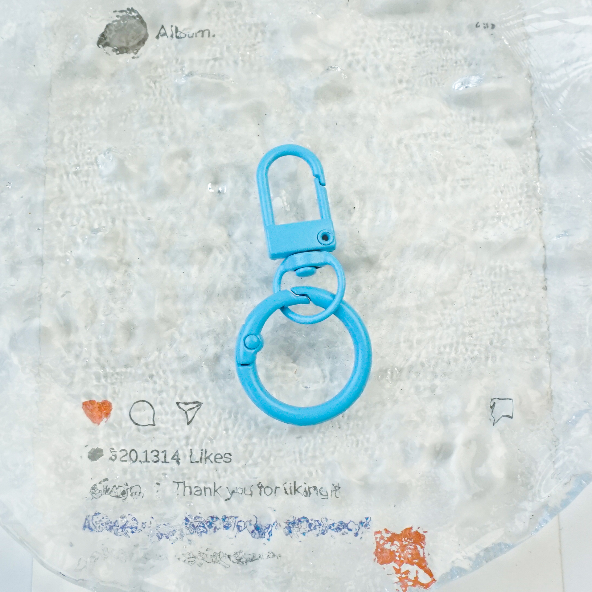 Sky blue - Door latch spring buckle