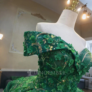 Jancember ANY51 hermoso verde fuera del hombro imperio vestido de noche Vestidos Elegantes Para Mujer - Product Image 6