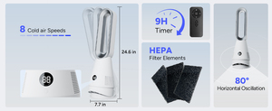 20Inch <b>Remote</b> Control Smart <b>Fan</b> Hot Sale Summer Products Room Air Cooler Bladeless Circulation Tower Humidifier <b>FAN</b> - Product Image 3