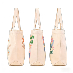 Sac fourre-tout en toile de coton de haute qualité, réutilisable, avec motif de lettres, recyclable, logo personnalisé, couleur personnalisée, bandoulière, vente en gros, cadeaux - Product Image 3