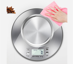 Balance de cuisine électronique en acier inoxydable en gros, avec bol, 5 kg/1 g, double pile, pour la pâtisserie, CX-318, numérique de poche - Product Image 5