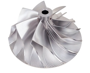 PTE7675 <span class=keywords><strong>76.44</strong></span>/102.40mm Rueda compresora de turbocompresor de aluminio billet con 7+7 aspas para PTE7675 GEN 2 Altura total: 55.90mm - Product Image 2