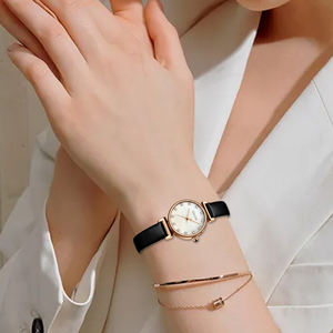 Montre-bracelet pour femme Ensemble de bracelets de mode Montre à quartz pour femme Montres de mariage de luxe Montre étanche <span class=keywords><strong>2022</strong></span> Vente en gros DY005 Cuir - Product Image 3