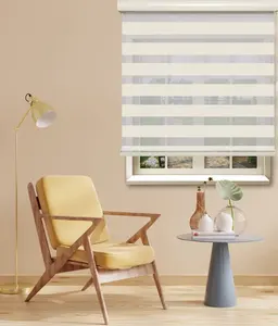 SUNALE Cordless Zebra Blinds Roller Shades For Window Day And Night Blind
