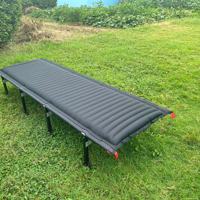 Lit de camping gonflable de luxe en alliage d'aluminium pour l'extérieur, hauteur réglable, léger, pliable, pour hôtel et parc