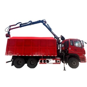 รถบรรทุก Chengli 6x4 แบบดัมพ์พร้อมเครนบูมพับได้ พร้อมเครนติดรถบรรทุกสำหรับจับสินค้า รถบรรทุกแบบเทท้ายพร้อมตะขอเกี่ยว - Product Image 4